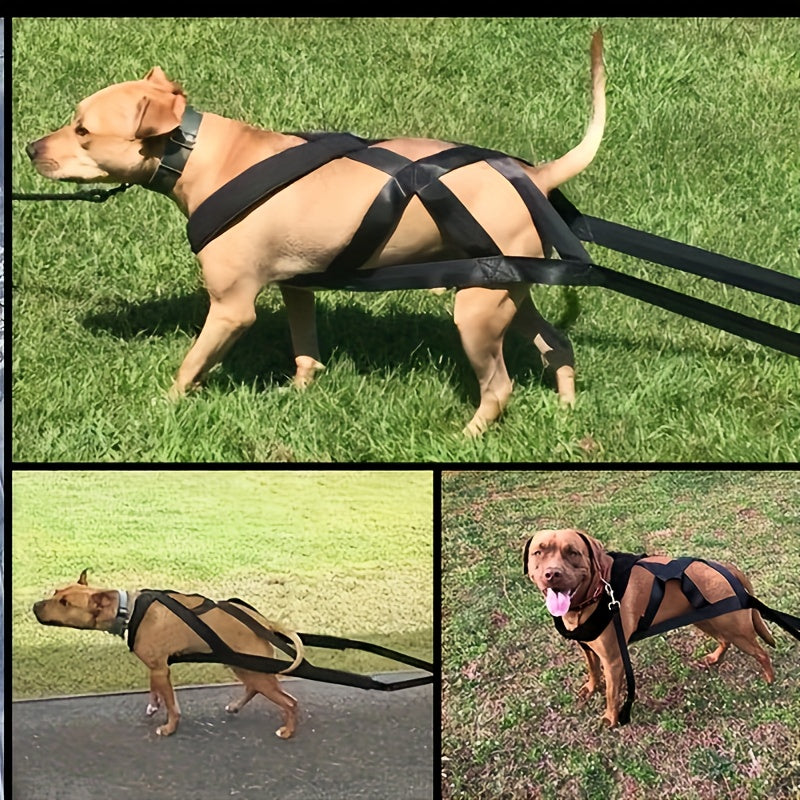 Heavy Duty Dog Traction Training Harness Adjustable Straps