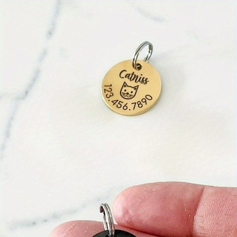 Personalized Cat ID Tag For Collar Double Sided Pet