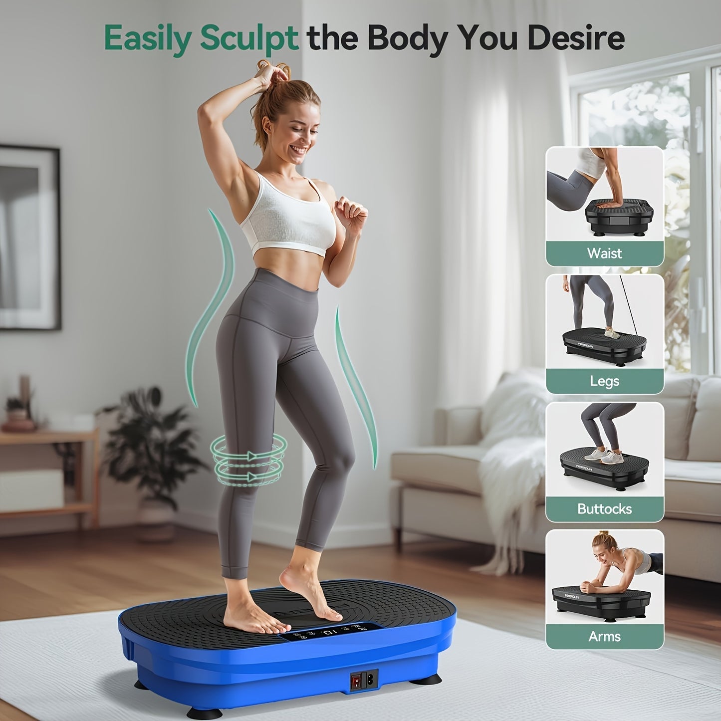 Vibration Plate Fitness Machine With Multiple Modes
