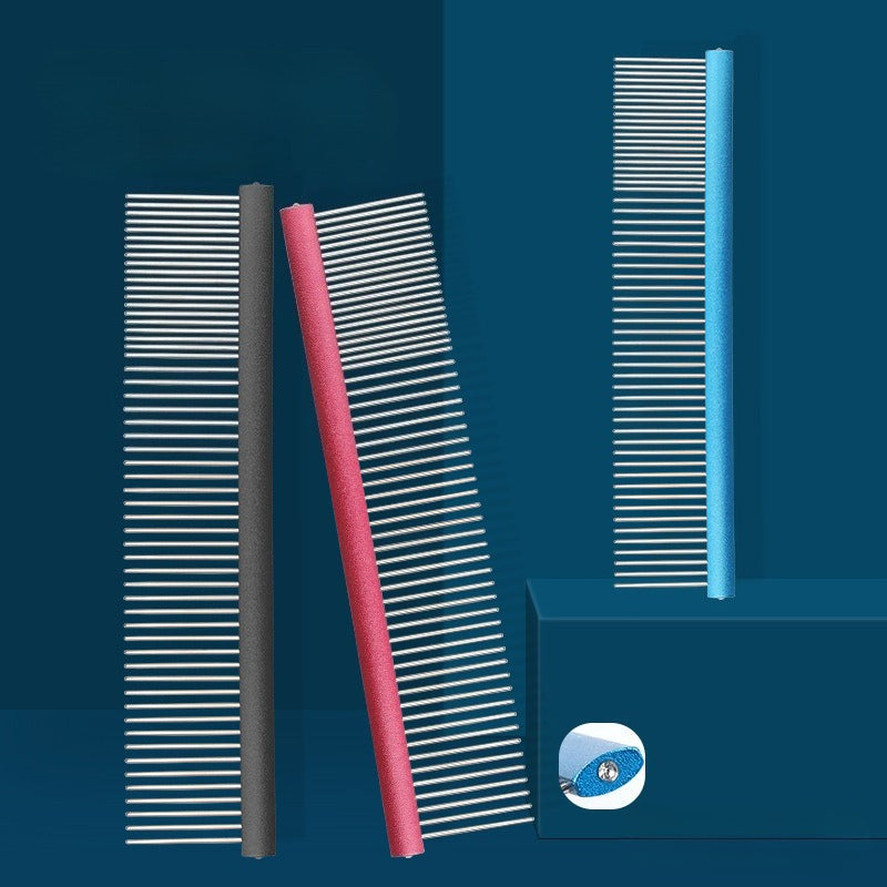 Metal Detachable Pet Grooming Comb With Ergonomic Handle
