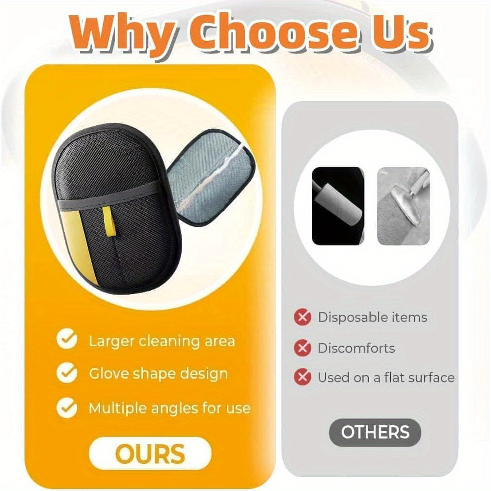 Upgraded Reusable Pet Hair Removal Gloves for All Breeds
