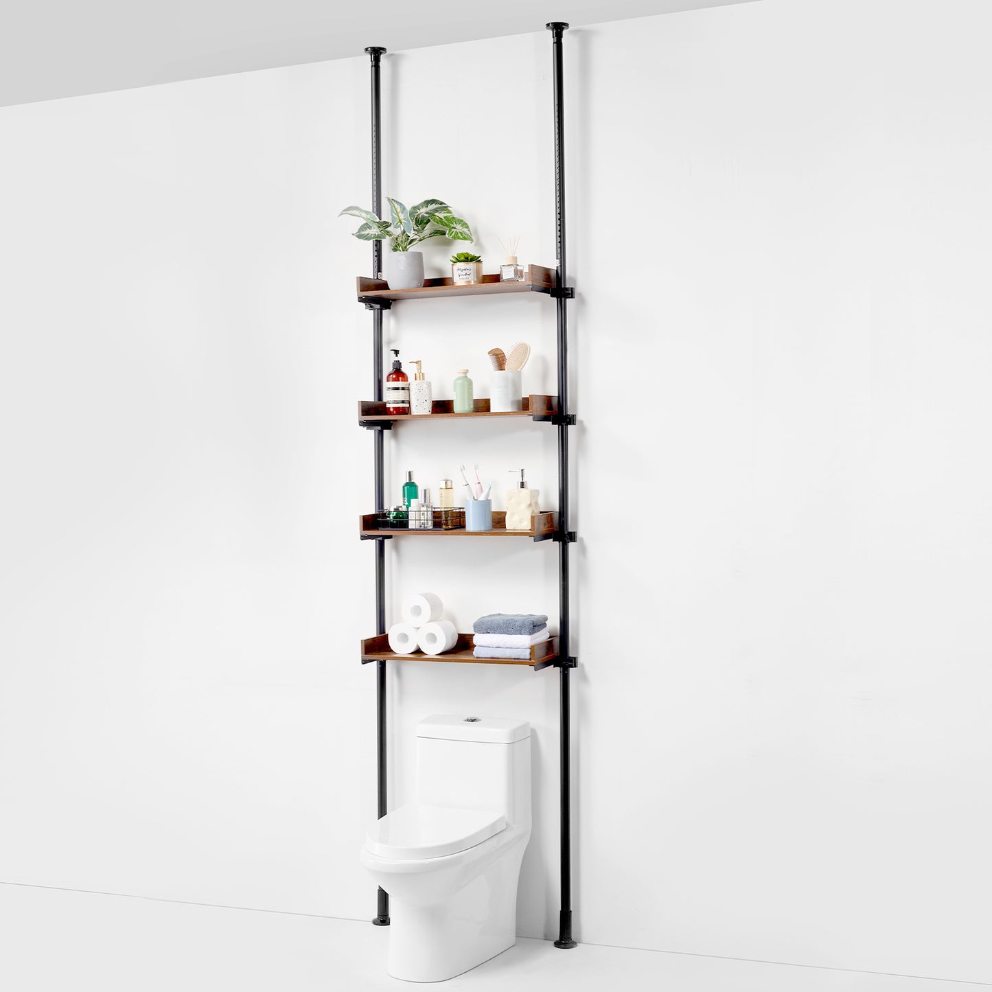 Over The Toilet 4 Tier Bathroom Storage Shelf Organizer