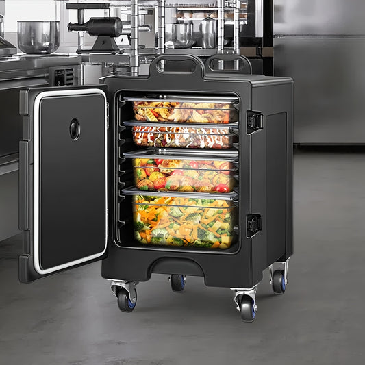Insulated Catering Warmer Carrier With Front Loading Wheels