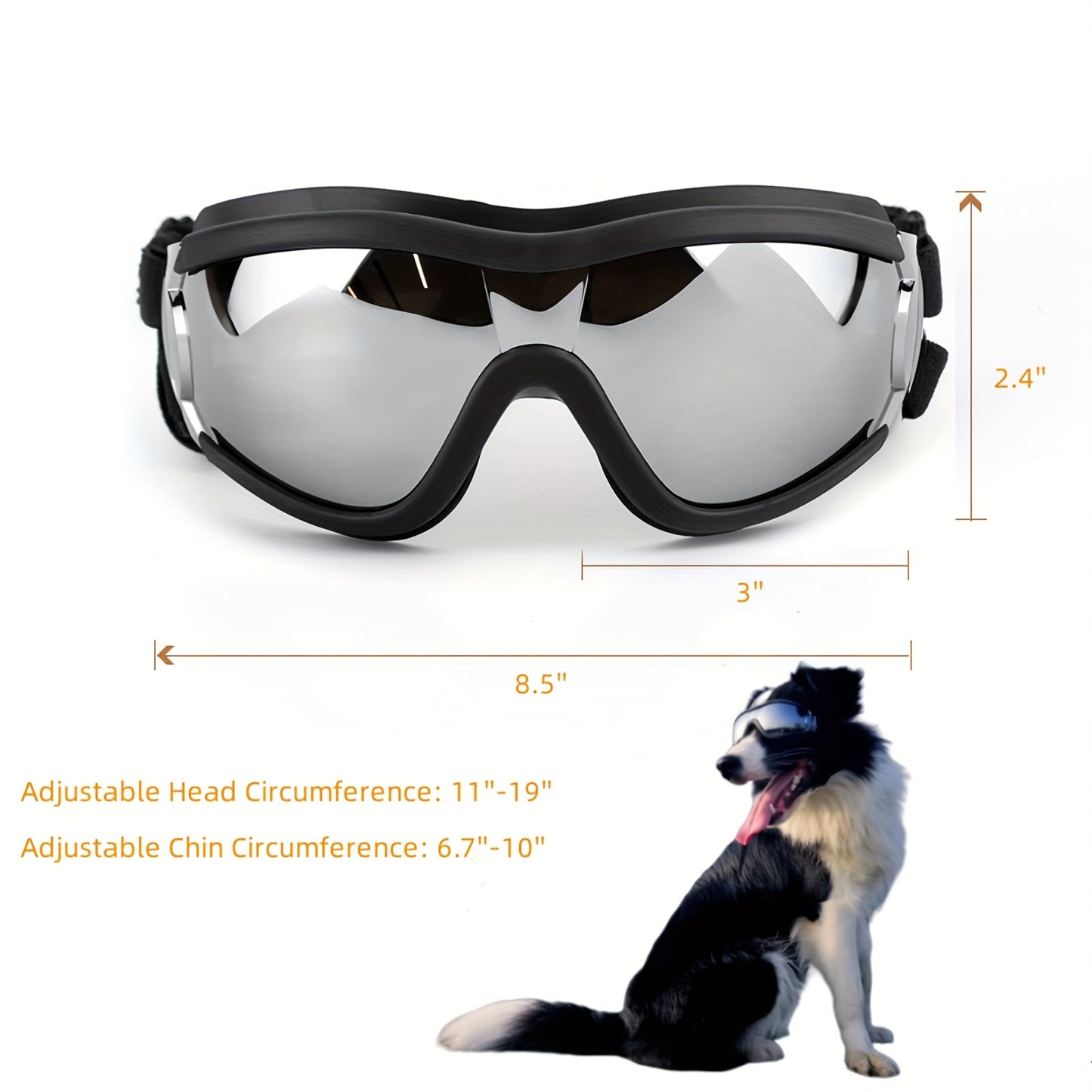 Anti-UV Windproof Dog Goggles for Outdoor Adventures and Travel
