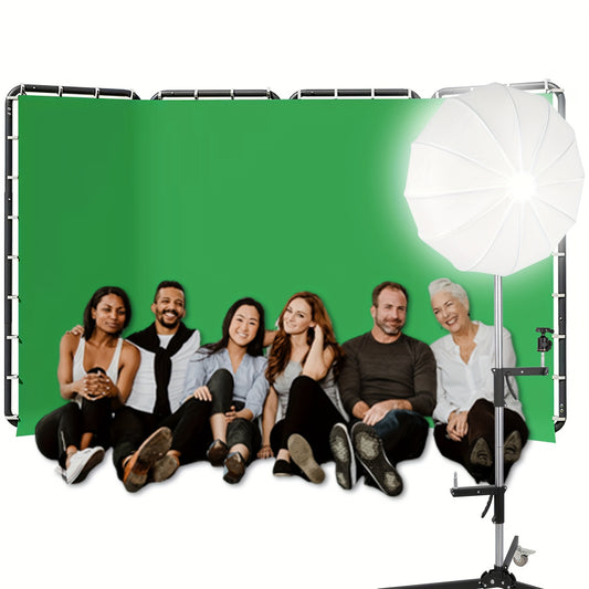 Collapsible Green Screen Backdrop Kit For Photography And Video