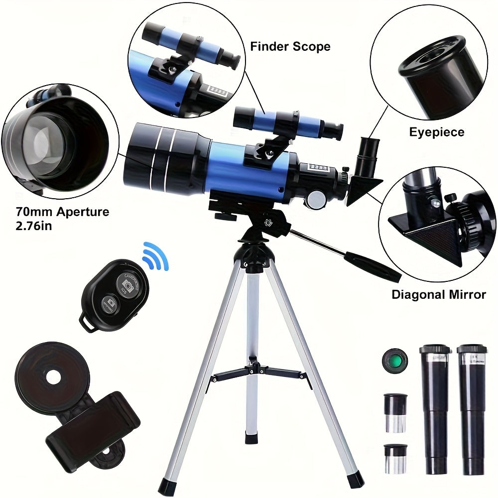 Portable Refractor Telescope for Astronomy Beginners and Enthusiasts