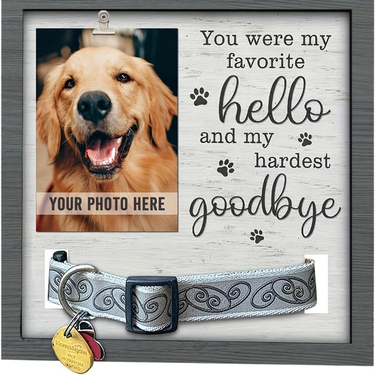 MUMUPET Dog Memorial Picture Frame With Collar Holder
