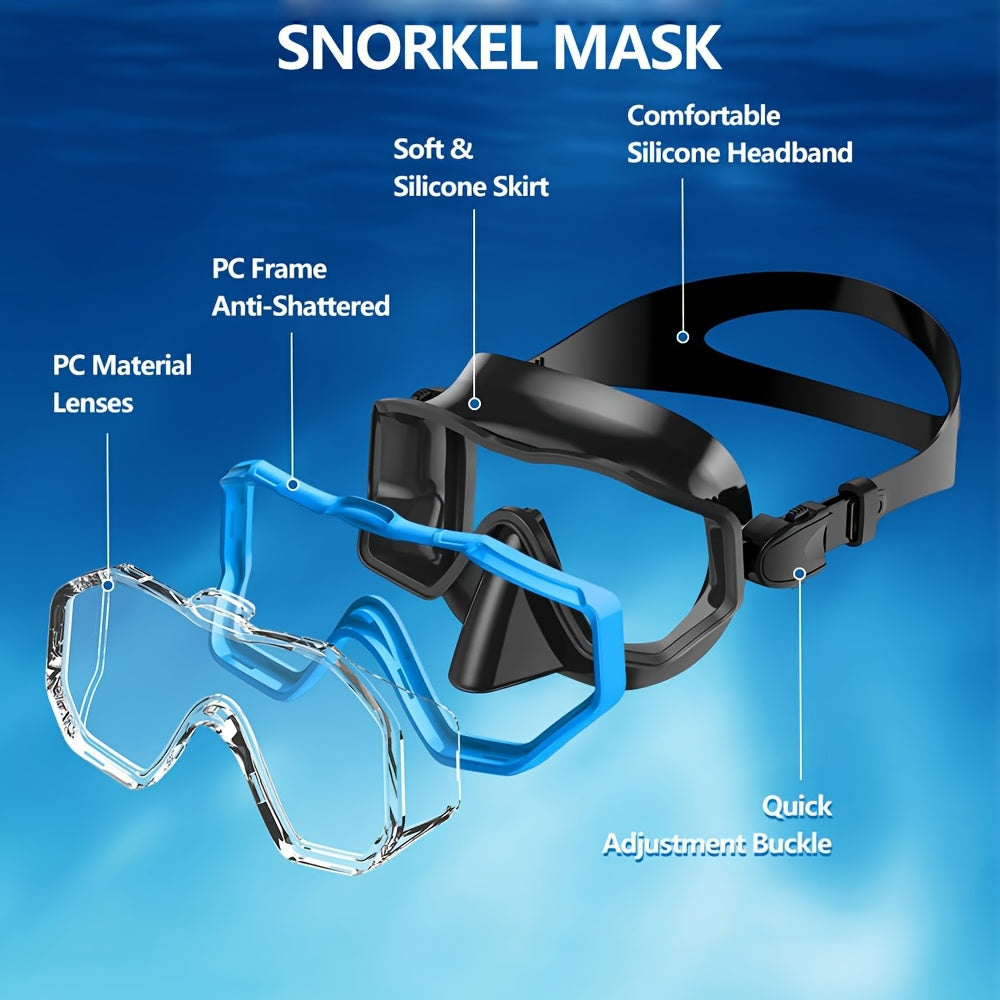 Three Window Youth Snorkeling Mask and Breathing Tube Set