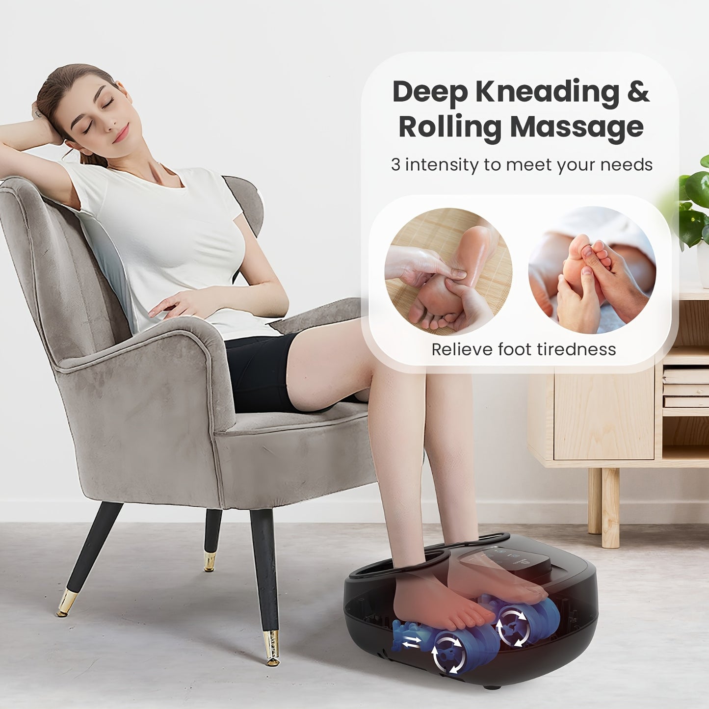Comfier Shiatsu Foot Massager With Heat and Compression Relief