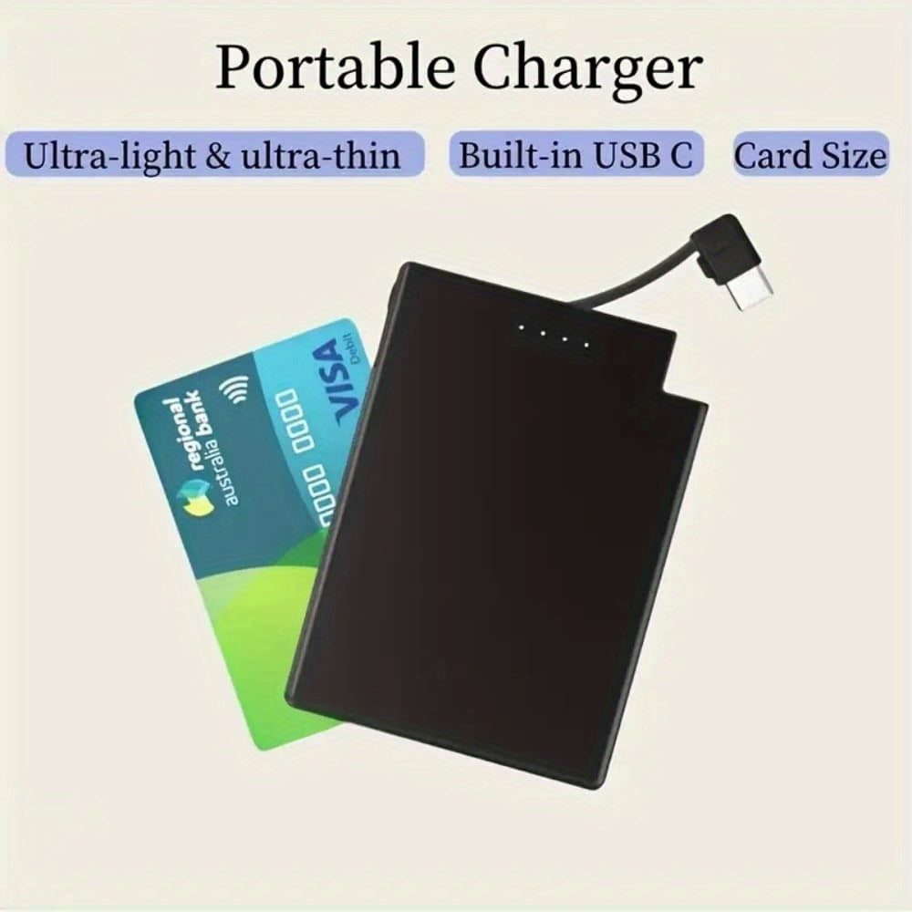 10000mAh Mini Slim Power Bank Emergency Backup Battery