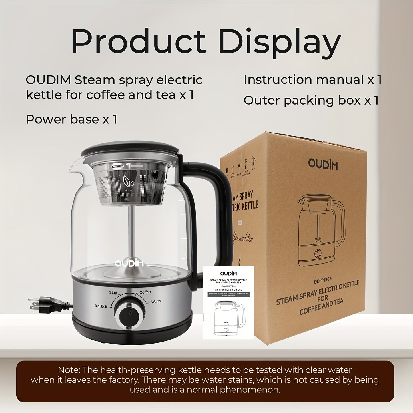 Electric Kettle Tea Pot Keep Warm Safety Protection