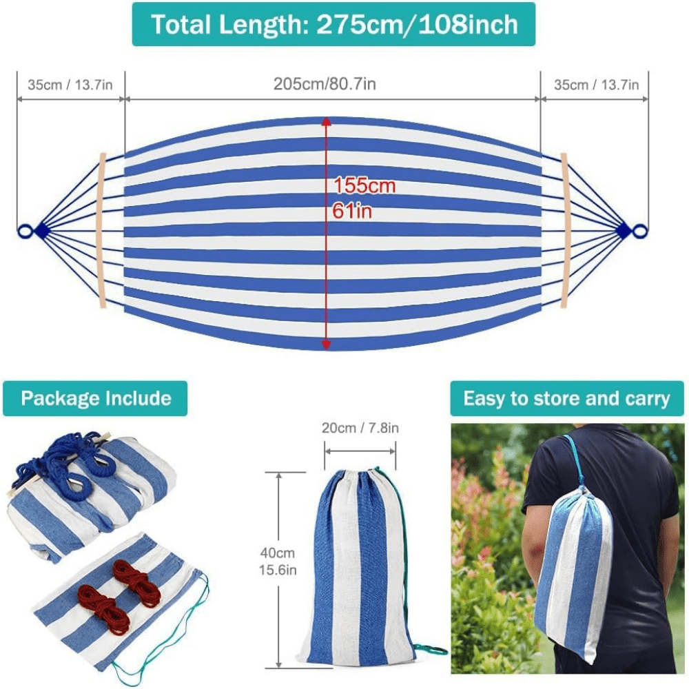 Spacious Anti-Flip Camping Hammock for Outdoor Adventures