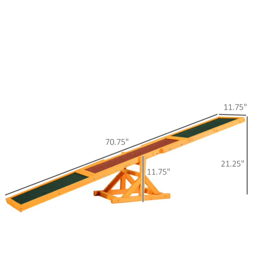 Wooden Dog Agility Seesaw Weather Resistant Training Gear