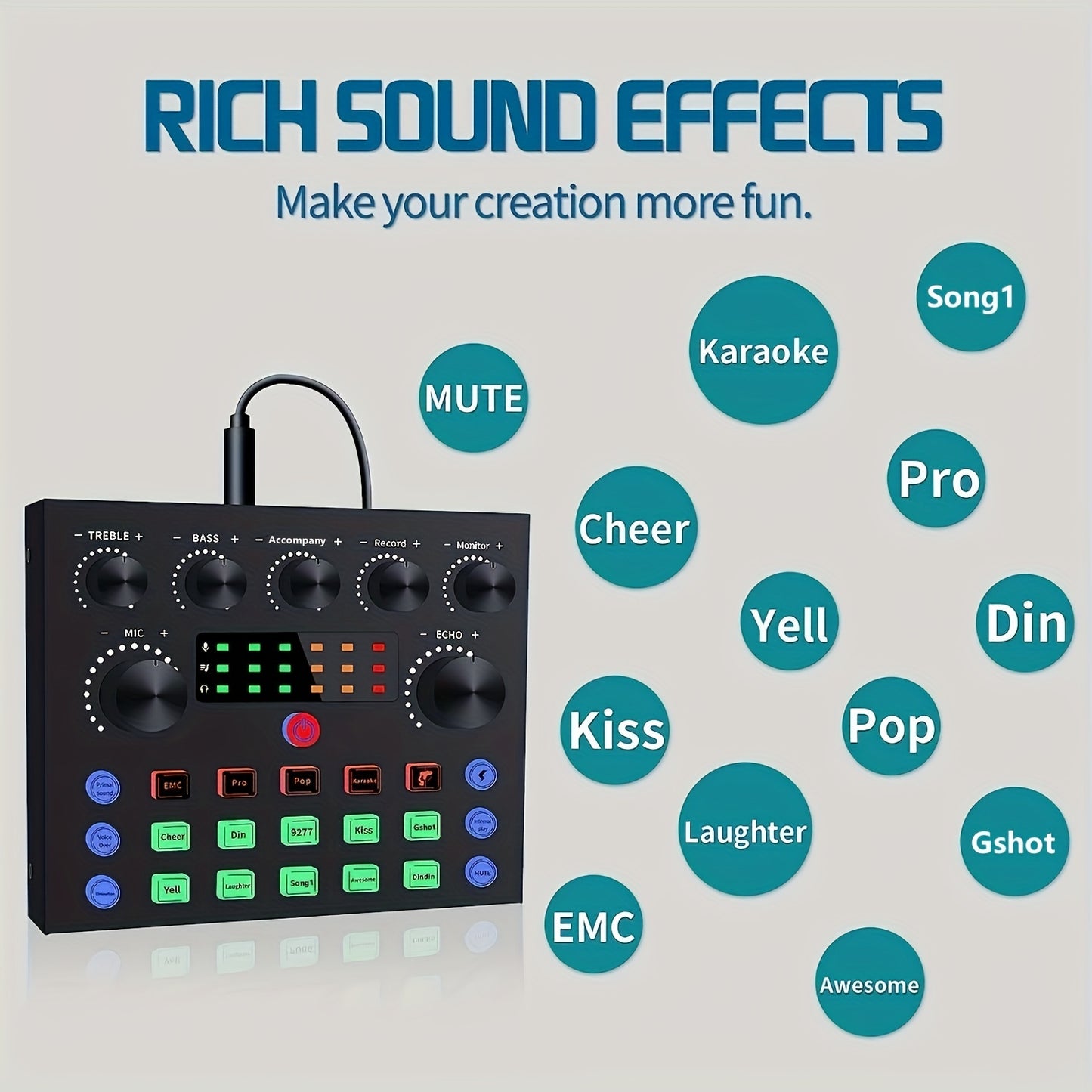V8s Podcast Bundle With Wired Microphone And Live Sound Card