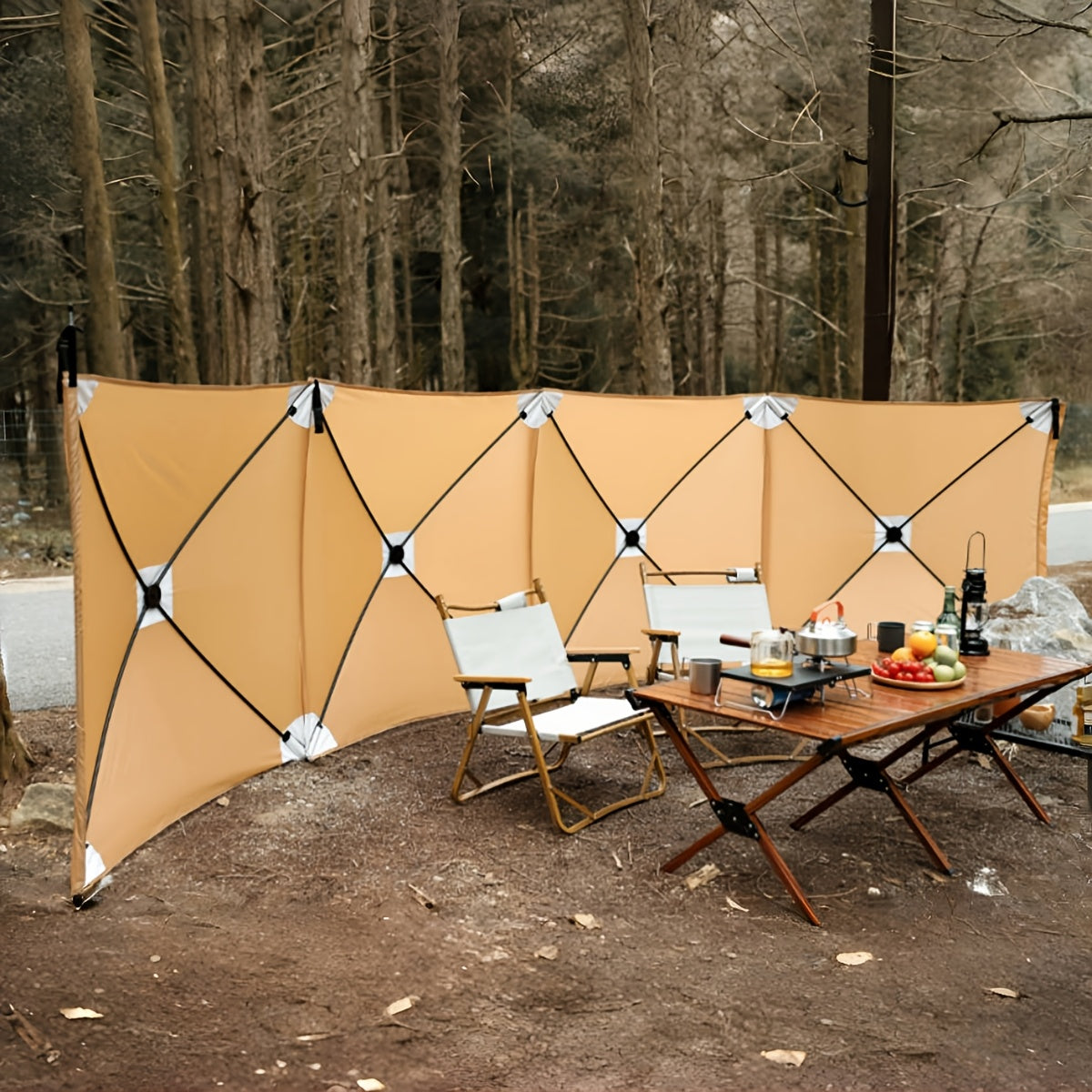Portable Windproof Camping Cloth Curtain for Outdoor Use