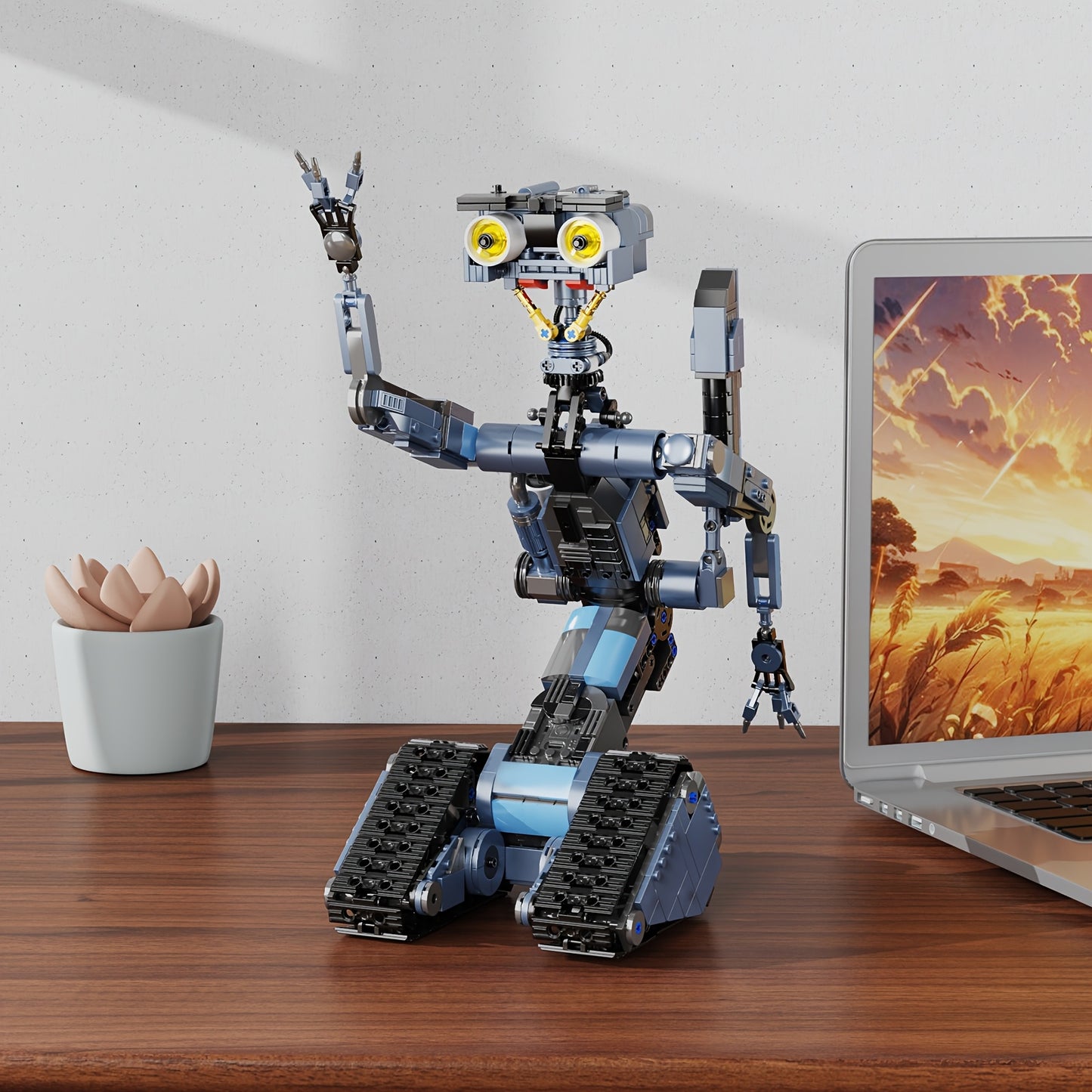 Johnny 5 Robot Building Blocks Set Movable Laser Movie Replica