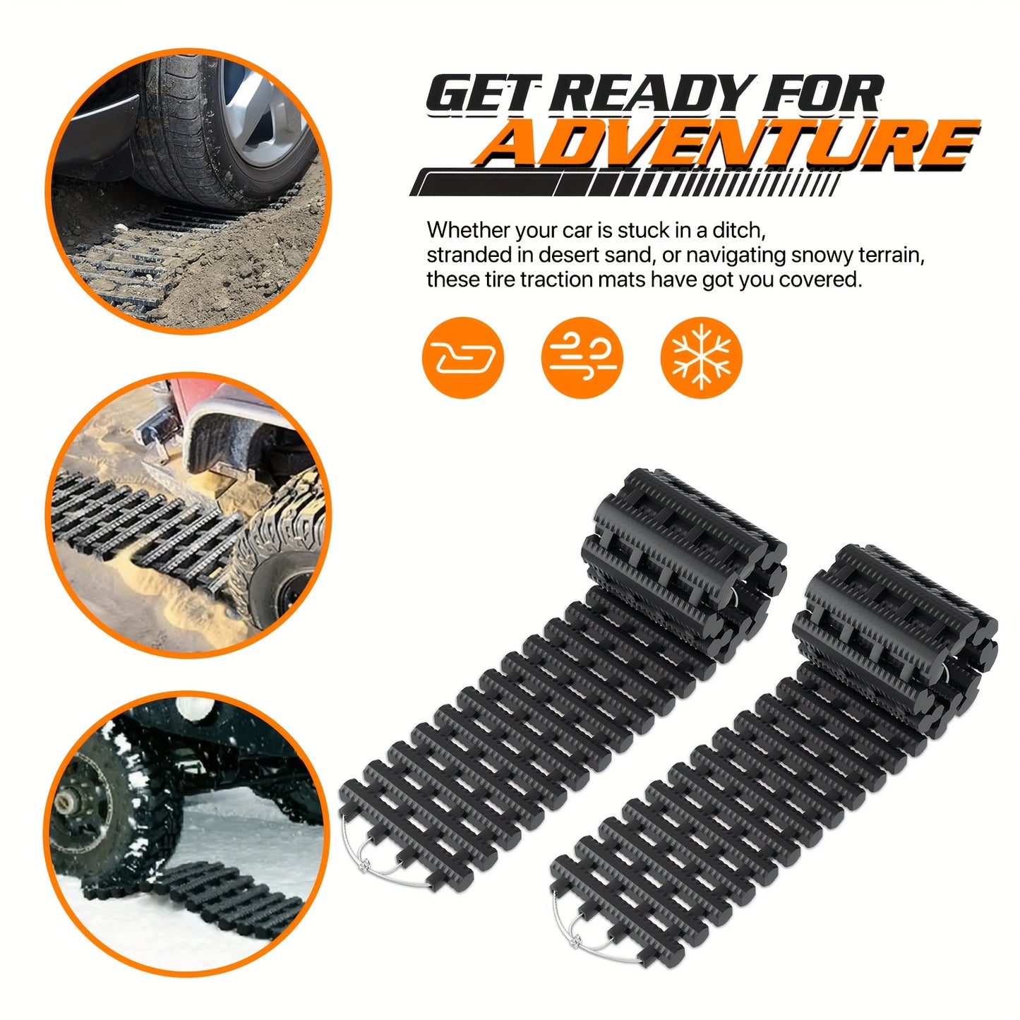 M-AUTO Portable Traction Mats for Vehicle Recovery in All Conditions