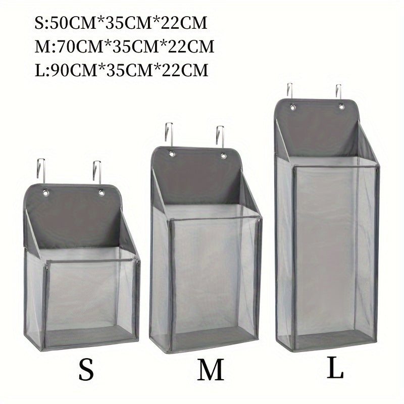 Over The Door Laundry Hamper With Zipper Mesh Organizer