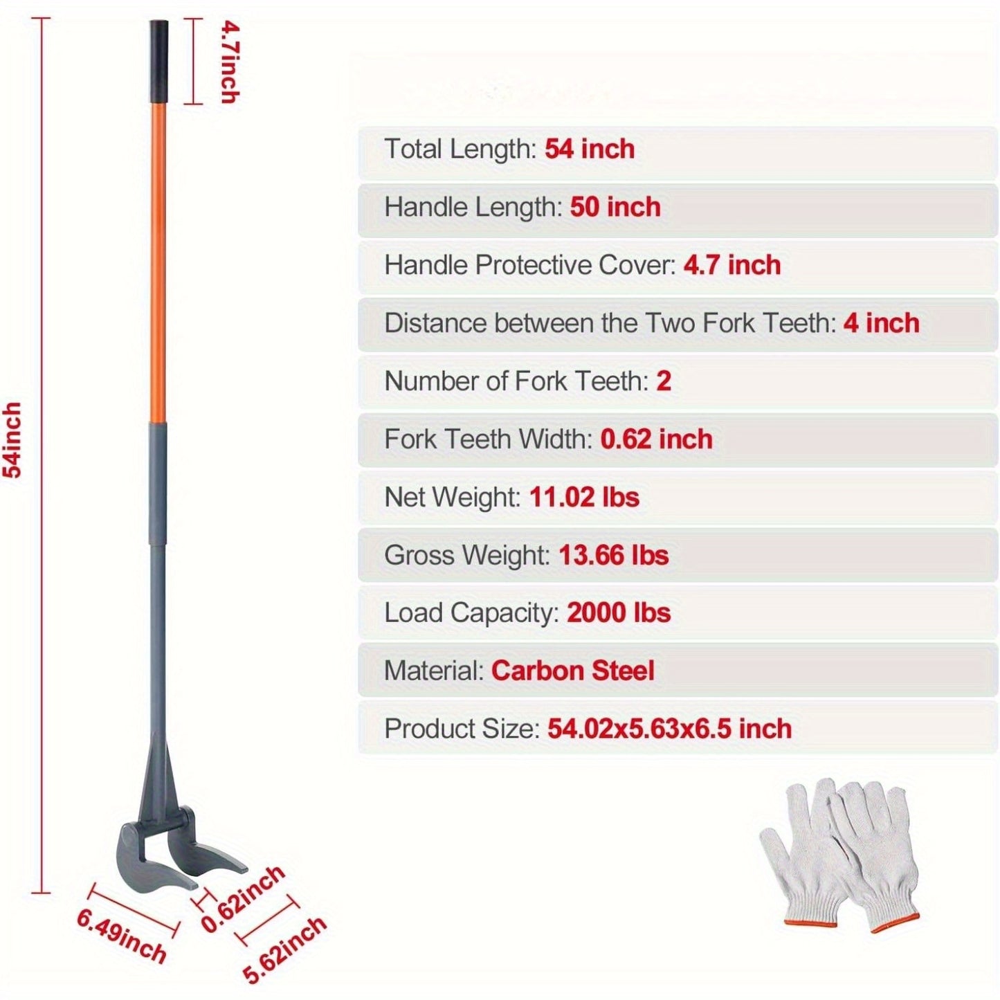Heavy-Duty Steel Pallet Buster with Non-Slip Handle