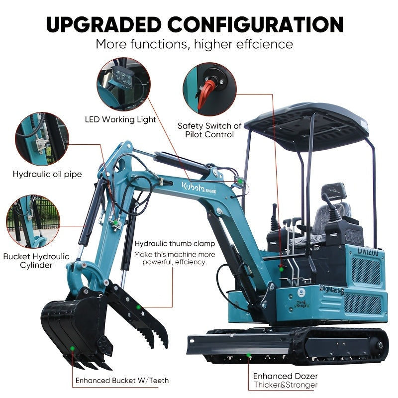 Kubota Crawler Mini Excavator With Hydraulic Thumb