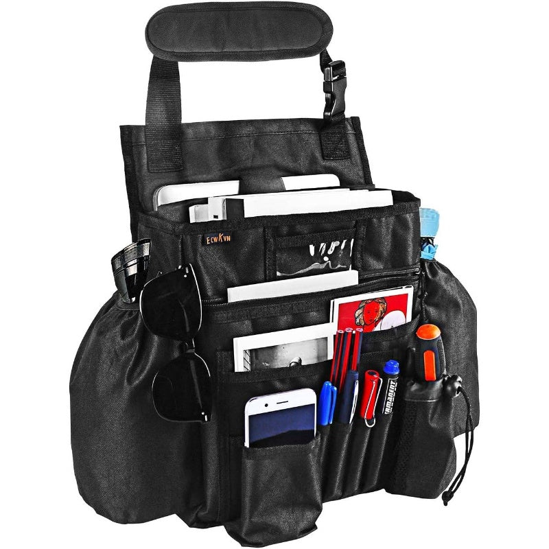Car Seatback Organizer With Tablet And Laptop Compartment