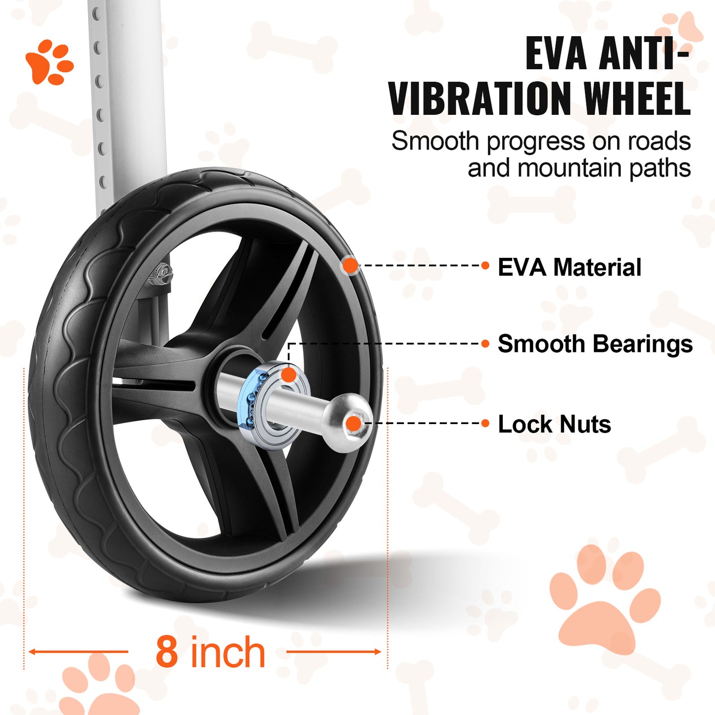 Aluminum Dog Wheelchair With Adjustable Hind Limb Support