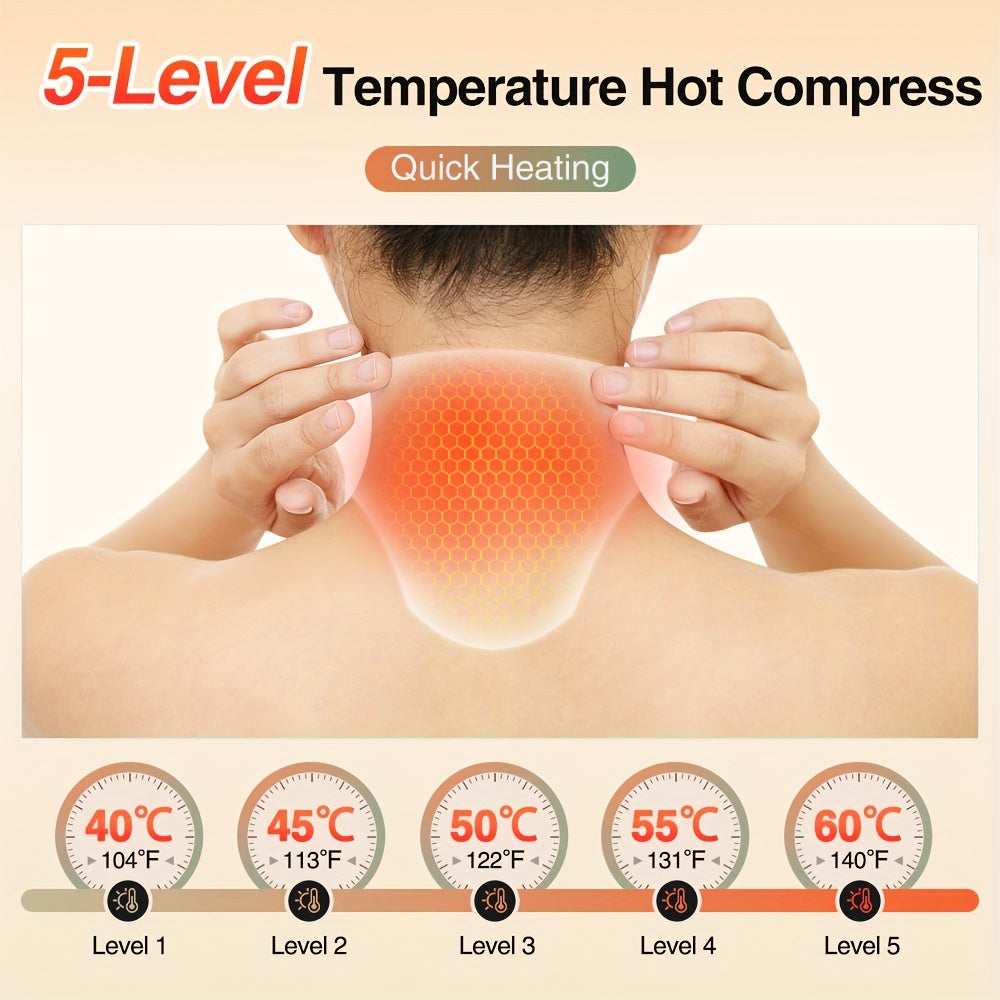 Foldable Neck Massager With Heating And 5 Heat Settings