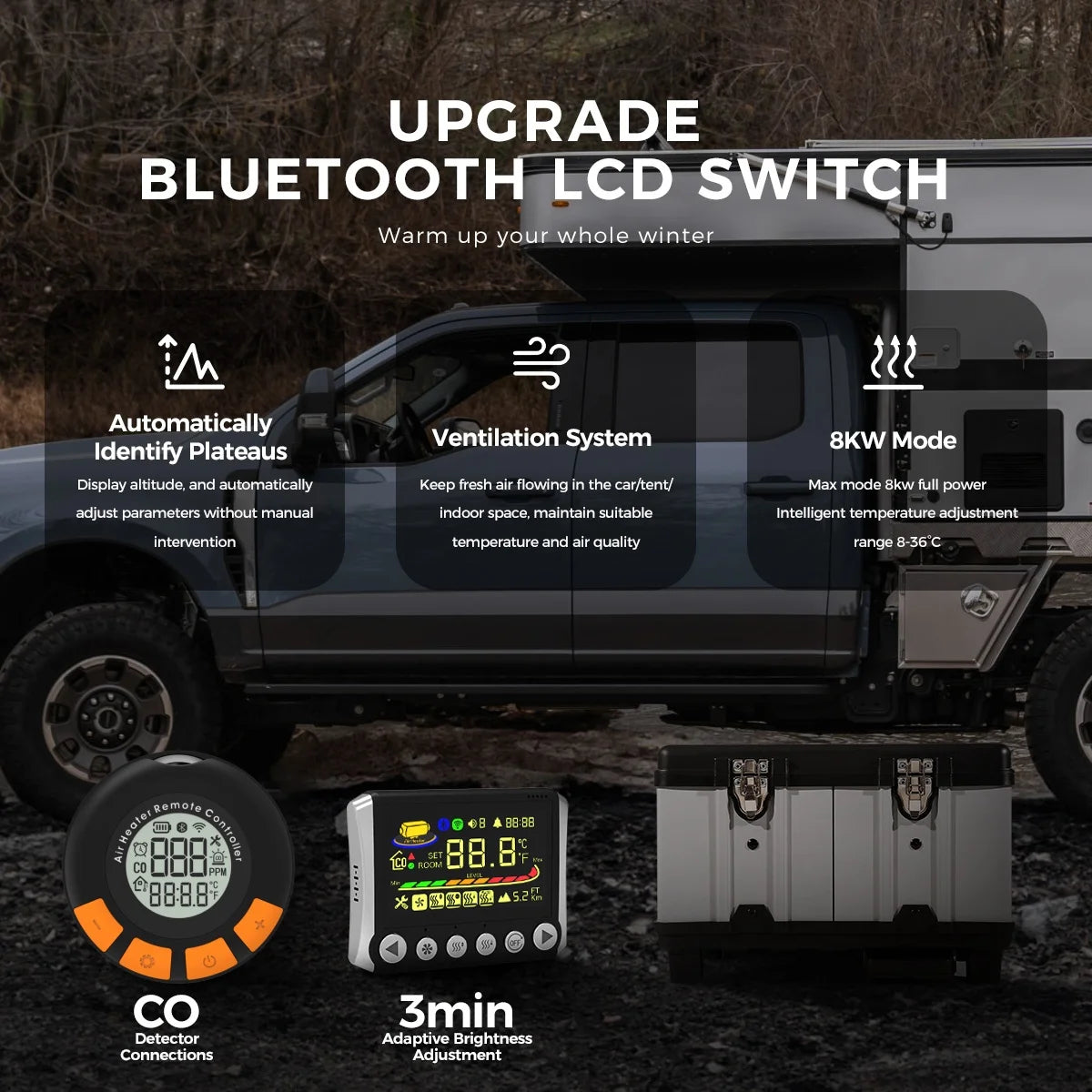 Sunster TB10Pro 8KW Diesel Auxiliary Heater With CO Alarm