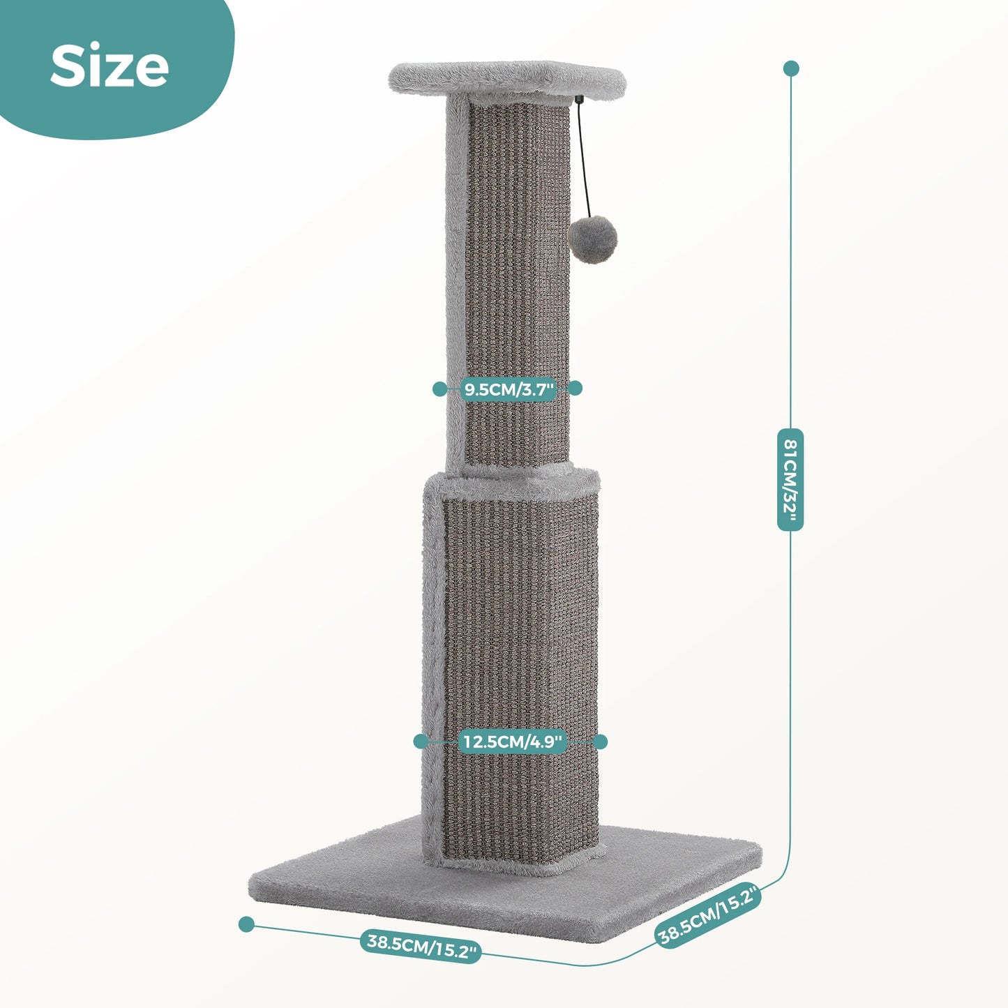 PAWZ Road Cat Scratching Post Indoor Cats Sisal Ball Toy