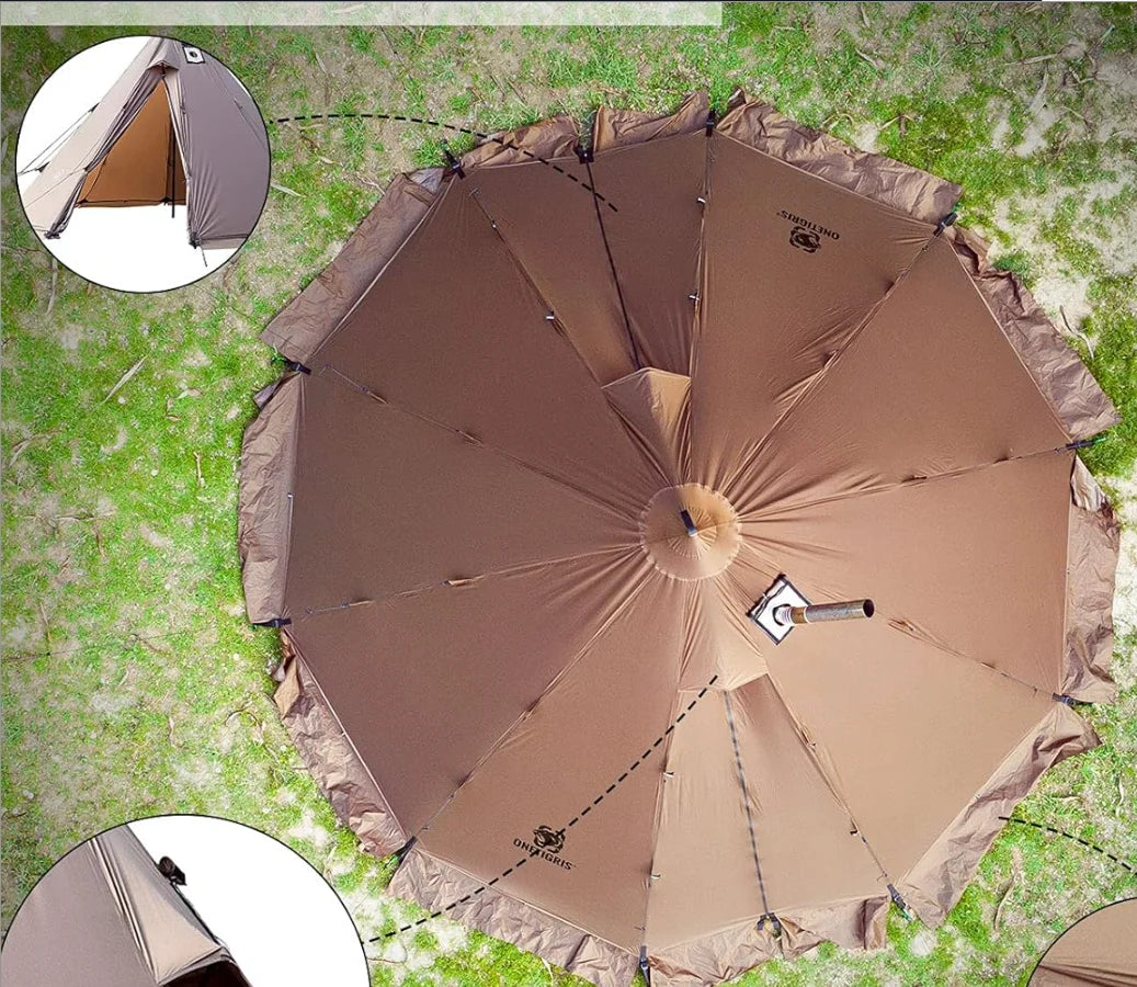 Rock Fortress Hot Tent Stove Jack 4 Season Tipi Tent