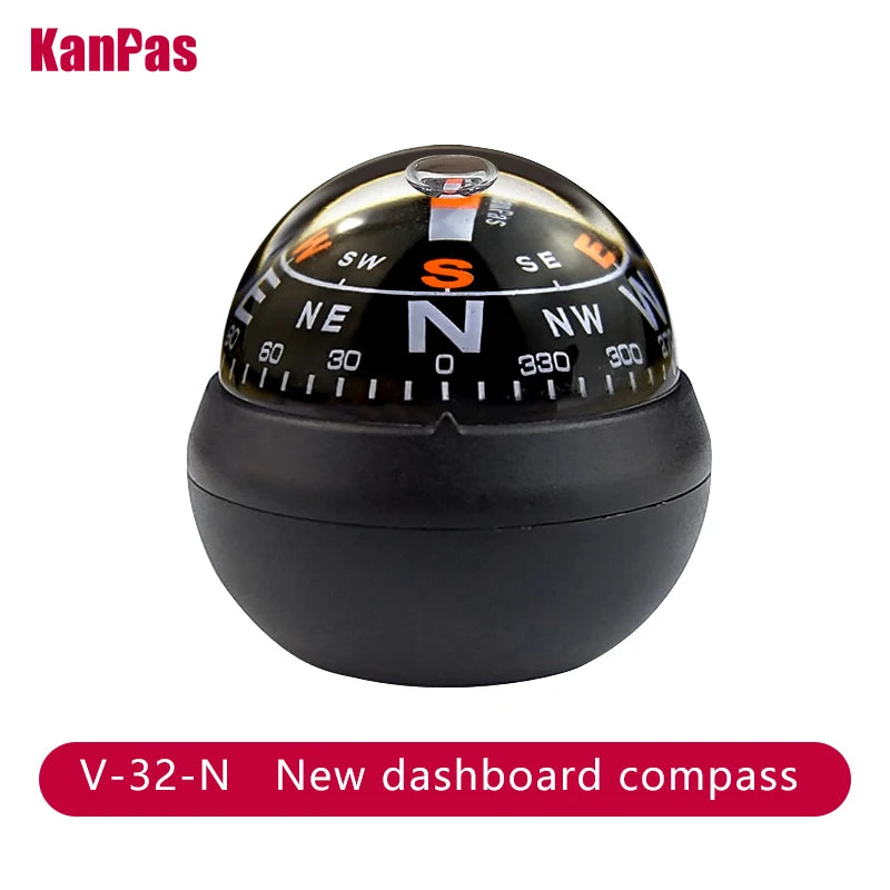 KANPAS Car Dashboard Compass Dual Dial Luminous Ball