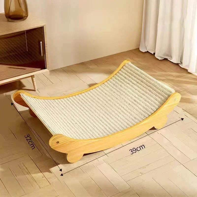 Sichuan Wooden Cat Scratching Pad Bed Wear Resistant