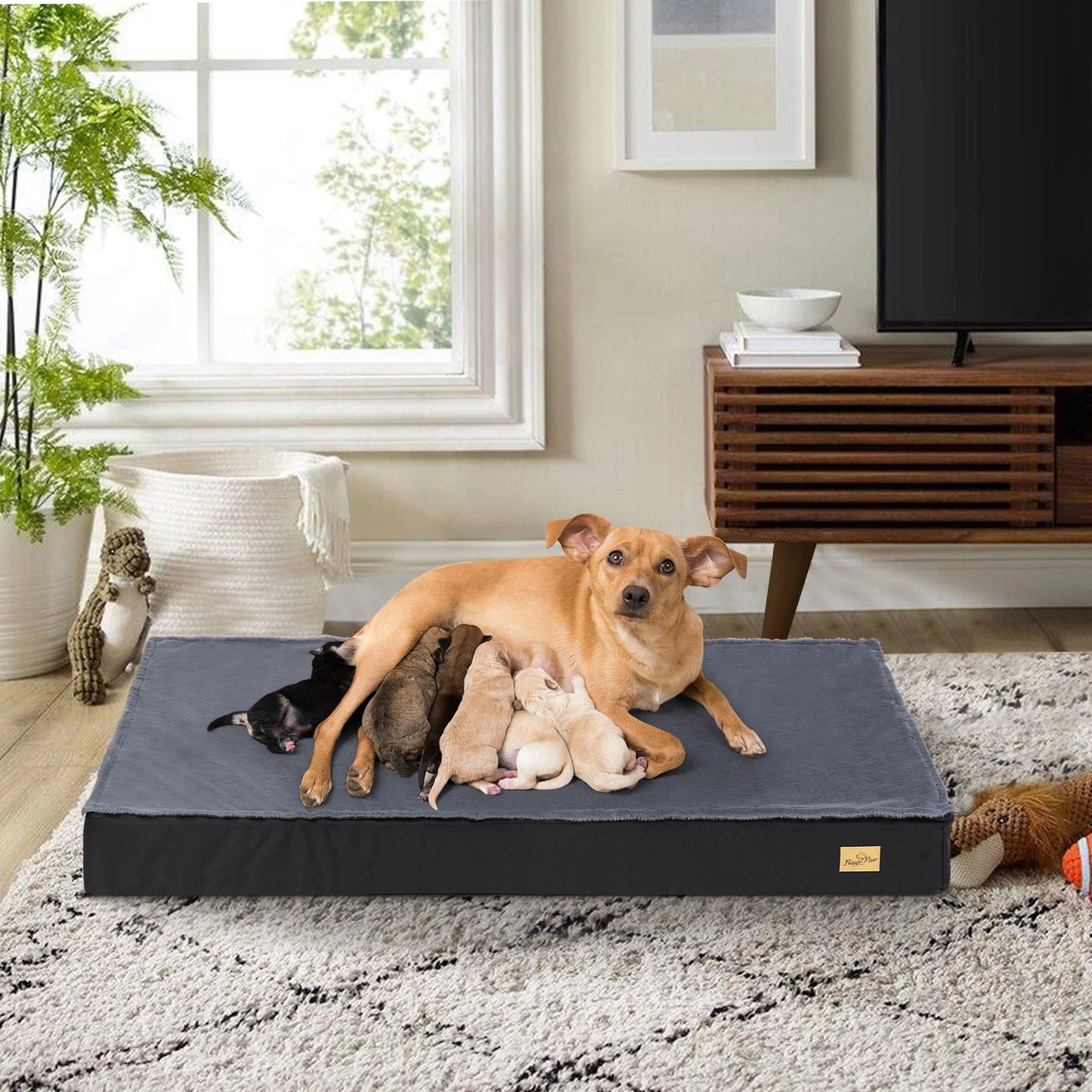 BINGOPAW Orthopedic Dog Bed Waterproof Non Slip Washable