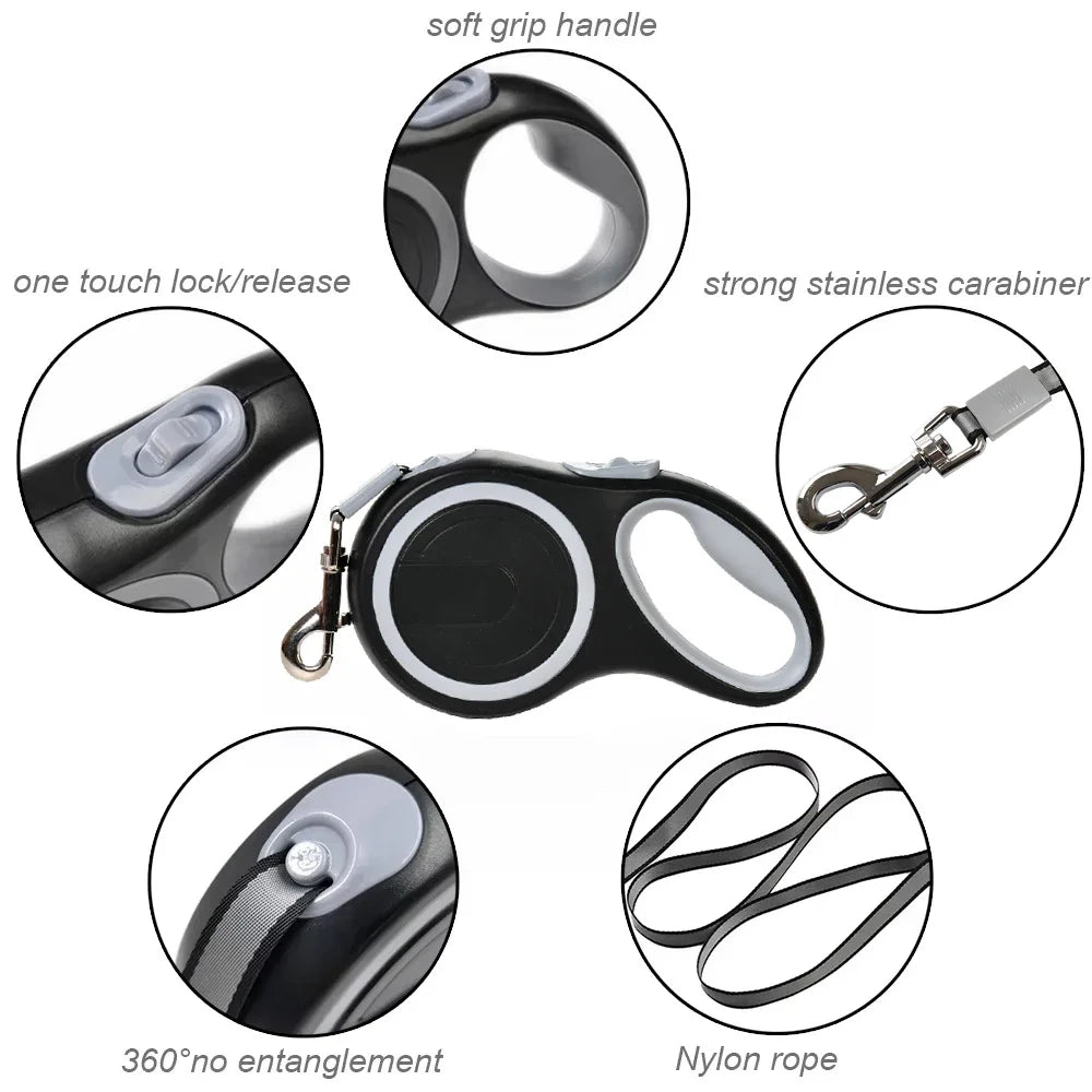 Holapet Retractable Dog Leash Adjustable Walking Rope