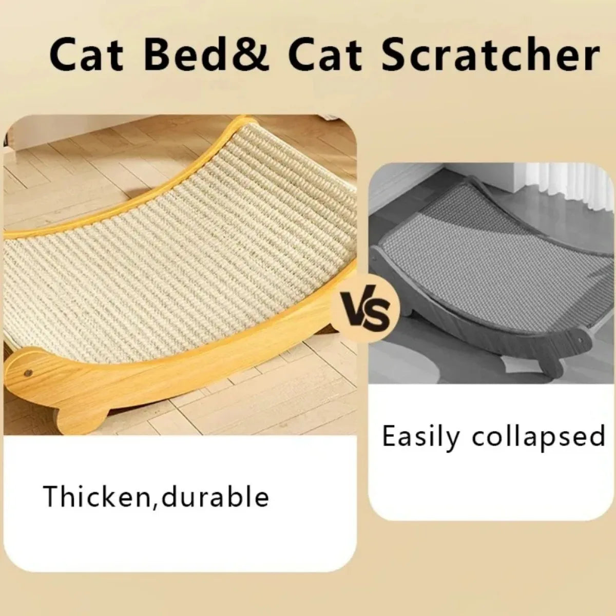 Sichuan Wooden Cat Scratching Pad Bed Wear Resistant