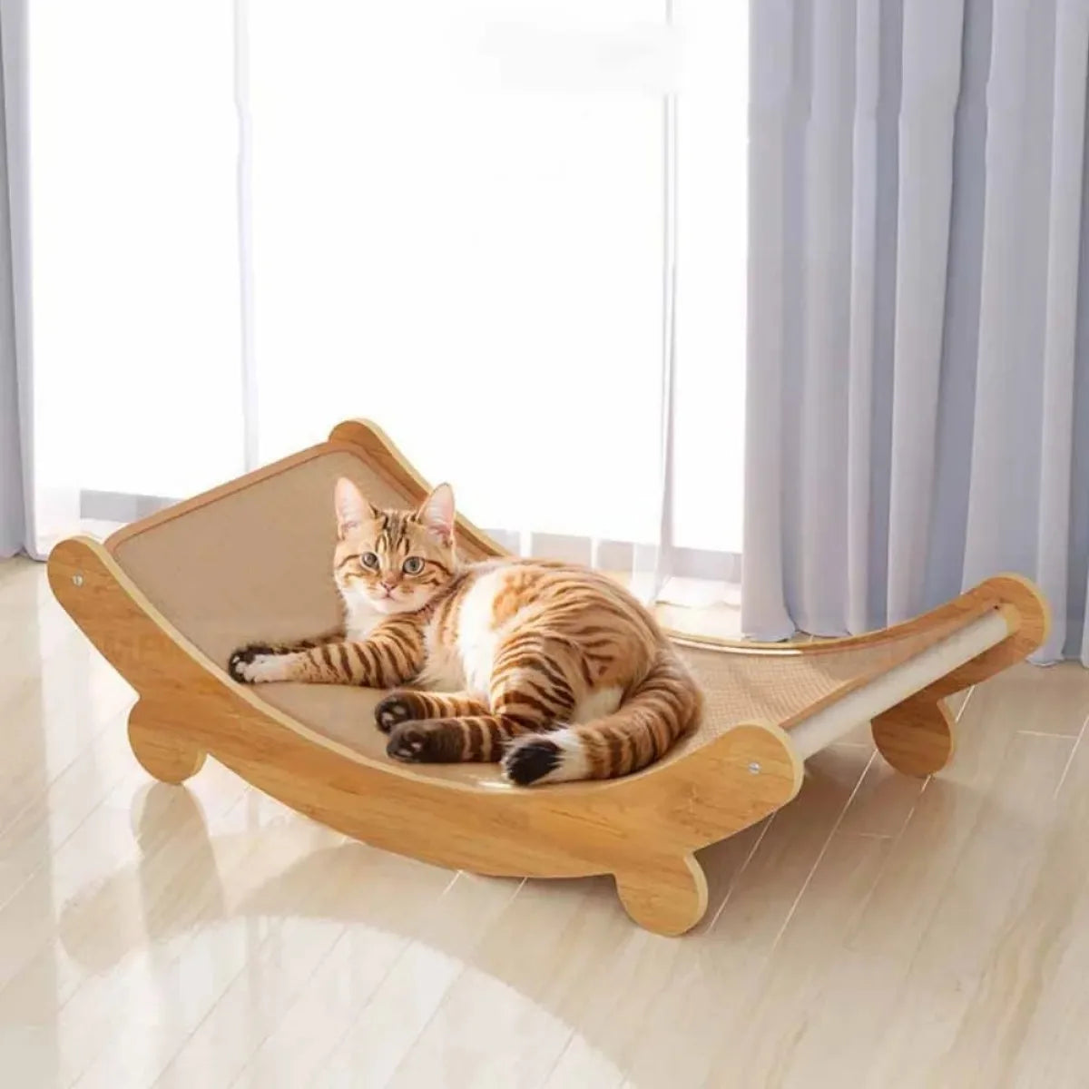 Sichuan Wooden Cat Scratching Pad Bed Wear Resistant