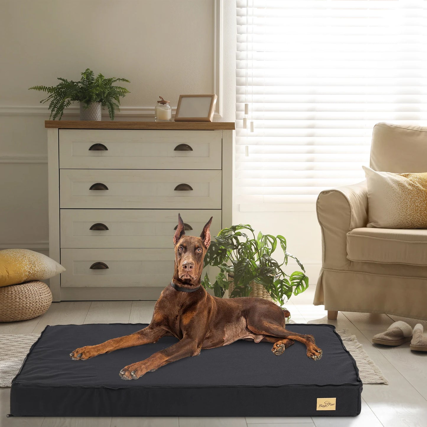 BINGOPAW Orthopedic Dog Bed Waterproof Non Slip Washable