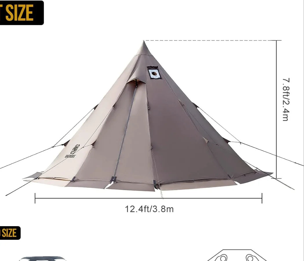 Rock Fortress Hot Tent Stove Jack 4 Season Tipi Tent