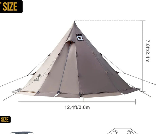 Rock Fortress Hot Tent Stove Jack 4 Season Tipi Tent