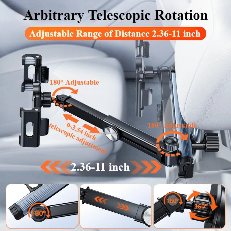 EARY Tablet Car Headrest Extension Arm Mount For Back Seat