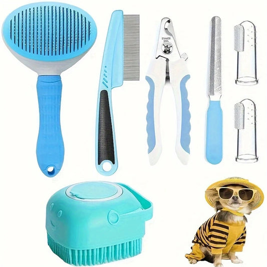 Hign-concerned Pet Grooming Set 7 Pack Hair Removal Comb