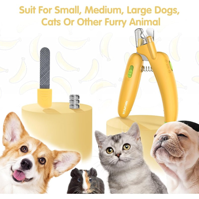 Dog And Cat Nail Clippers With LED Light Built In File