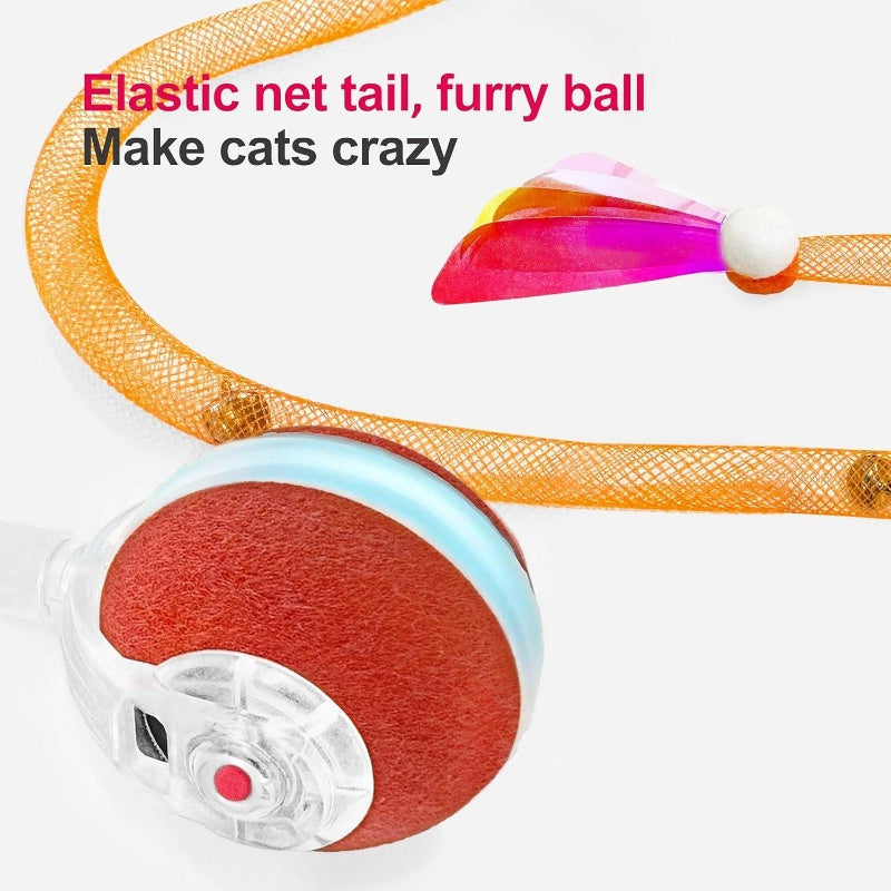 Third Gen Motion Activated Cat Toy Ball With Elastic Tail