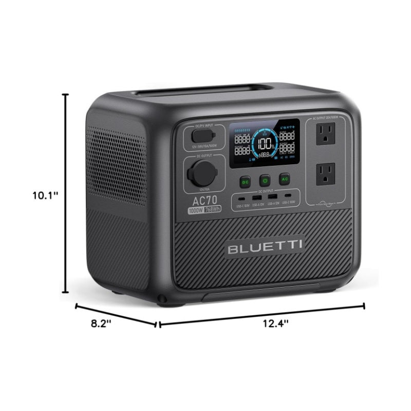 768Wh Solar Generator With 100W Panel Portable Power