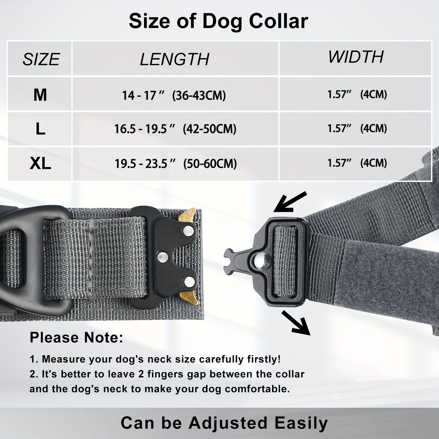Tactical Nylon Dog Collar With GPS Holder For All Breeds