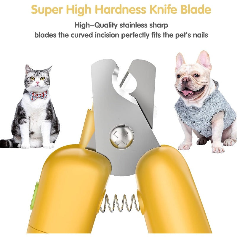 Dog And Cat Nail Clippers With LED Light Built In File