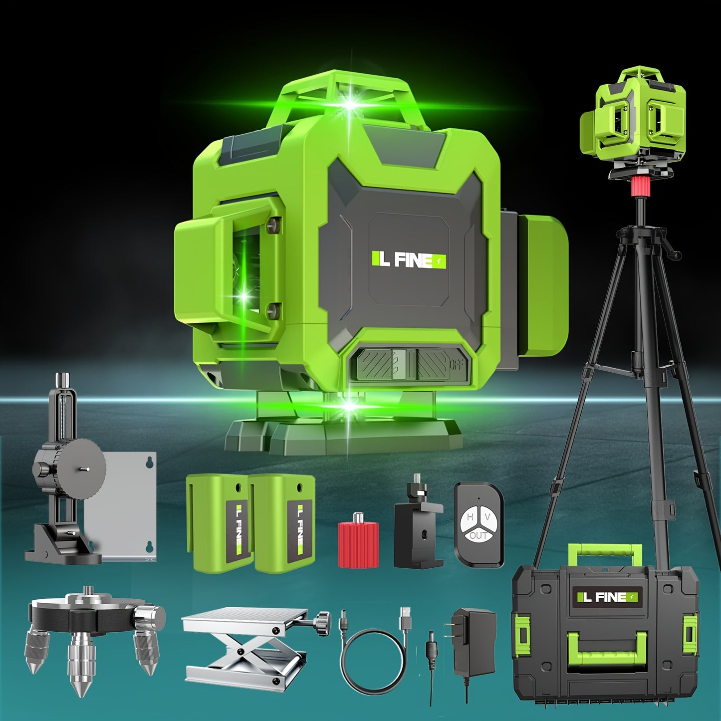 Laser Level 360 Self Leveling With Remote Control Line