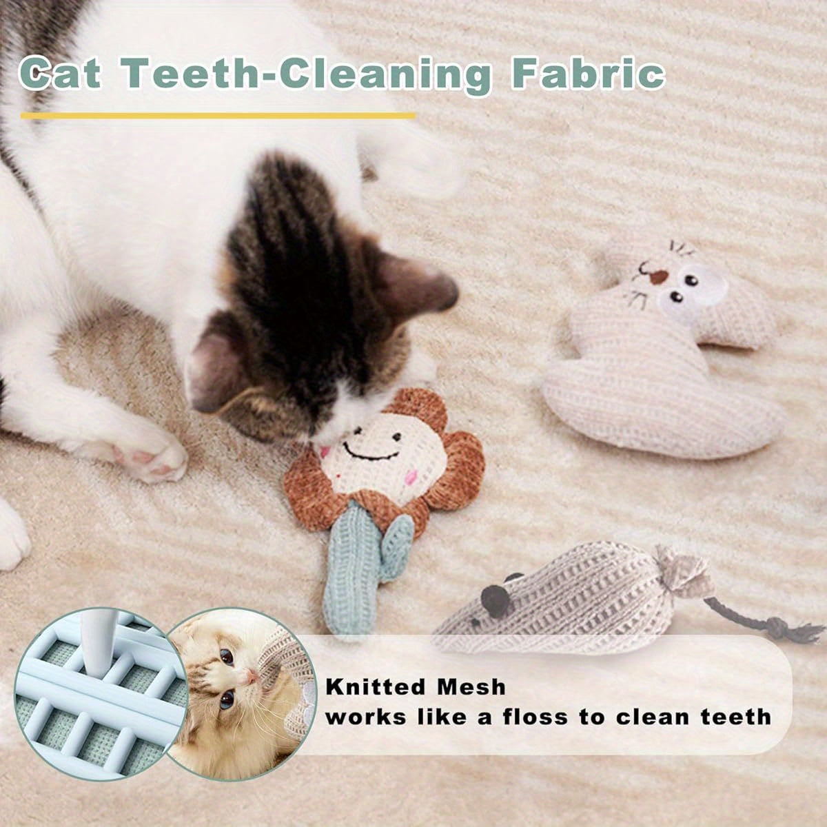 7 In 1 Hyperstimulating Cat Toy Set With Suction Cup