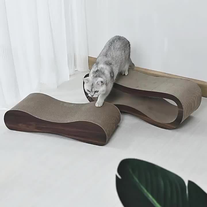 Durable Cat Scratching Board And Resting Bed Two Piece Set