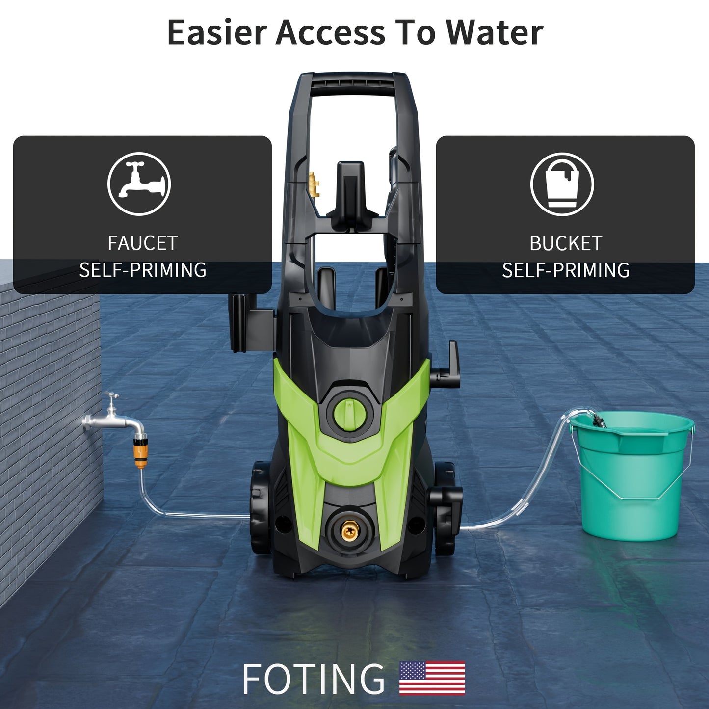 Heavy Duty Electric Pressure Washer With Foam Cannon